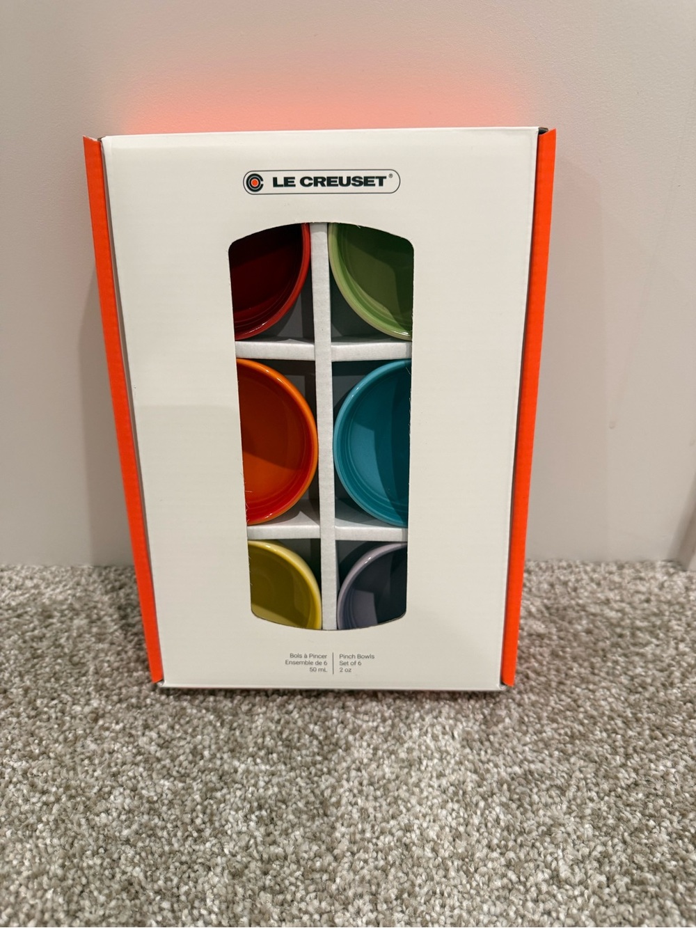 Le Creuset Multicolor Pinch Bowl Set - Red, Orange, Yellow, Green, Blue, Purple